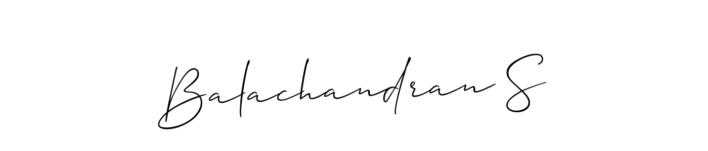 It looks lik you need a new signature style for name Balachandran S. Design unique handwritten (Allison_Script) signature with our free signature maker in just a few clicks. Balachandran S signature style 2 images and pictures png