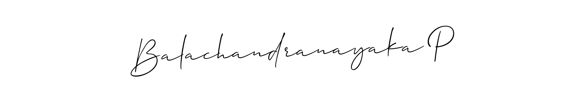 Create a beautiful signature design for name Balachandranayaka P. With this signature (Allison_Script) fonts, you can make a handwritten signature for free. Balachandranayaka P signature style 2 images and pictures png