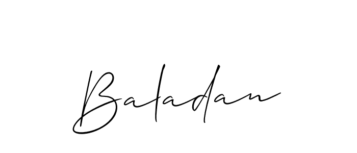 if you are searching for the best signature style for your name Baladan. so please give up your signature search. here we have designed multiple signature styles  using Allison_Script. Baladan signature style 2 images and pictures png