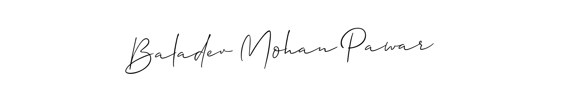 It looks lik you need a new signature style for name Baladev Mohan Pawar. Design unique handwritten (Allison_Script) signature with our free signature maker in just a few clicks. Baladev Mohan Pawar signature style 2 images and pictures png