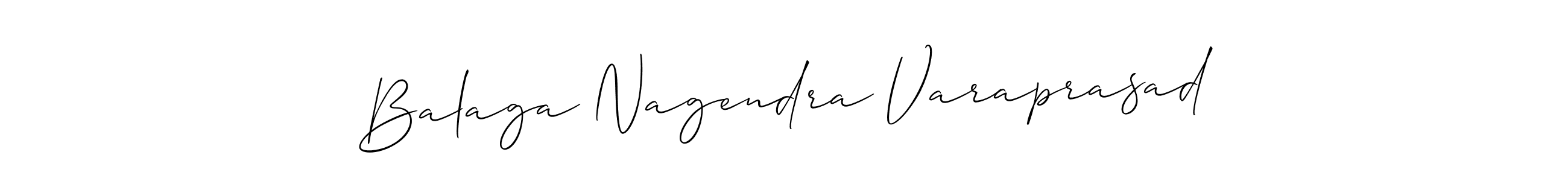 Allison_Script is a professional signature style that is perfect for those who want to add a touch of class to their signature. It is also a great choice for those who want to make their signature more unique. Get Balaga Nagendra Varaprasad name to fancy signature for free. Balaga Nagendra Varaprasad signature style 2 images and pictures png