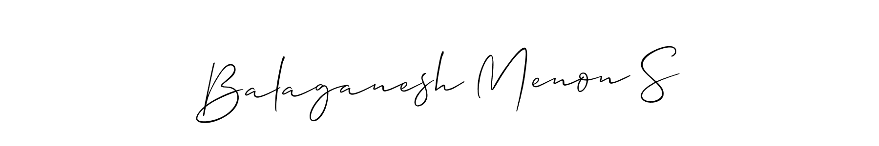 How to Draw Balaganesh Menon S signature style? Allison_Script is a latest design signature styles for name Balaganesh Menon S. Balaganesh Menon S signature style 2 images and pictures png