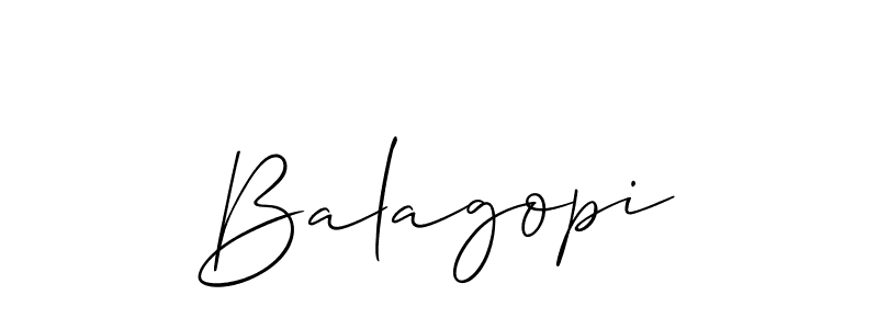 Also we have Balagopi name is the best signature style. Create professional handwritten signature collection using Allison_Script autograph style. Balagopi signature style 2 images and pictures png