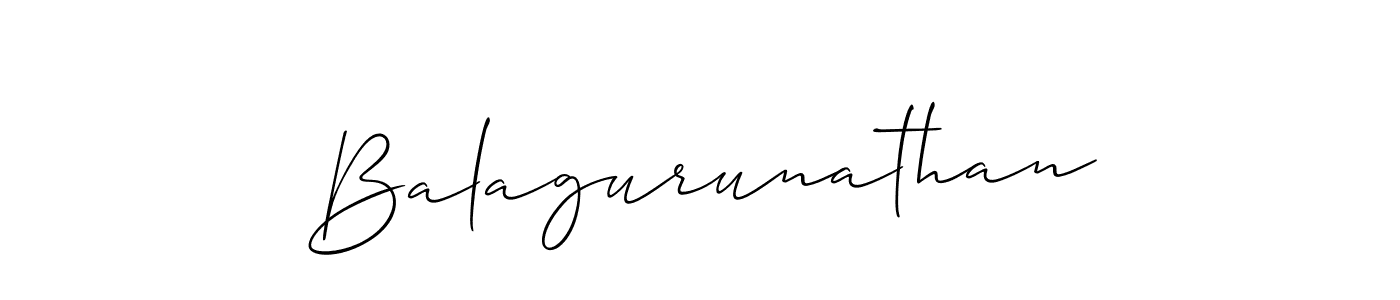 Make a beautiful signature design for name Balagurunathan. With this signature (Allison_Script) style, you can create a handwritten signature for free. Balagurunathan signature style 2 images and pictures png