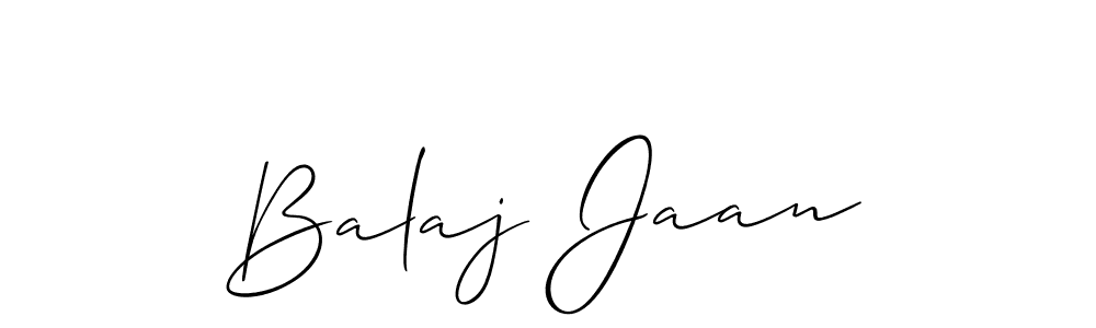 Design your own signature with our free online signature maker. With this signature software, you can create a handwritten (Allison_Script) signature for name Balaj Jaan. Balaj Jaan signature style 2 images and pictures png