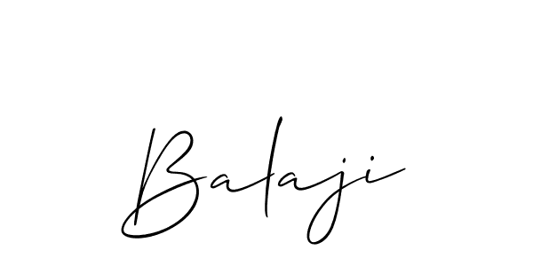 Design your own signature with our free online signature maker. With this signature software, you can create a handwritten (Allison_Script) signature for name Balaji. Balaji signature style 2 images and pictures png