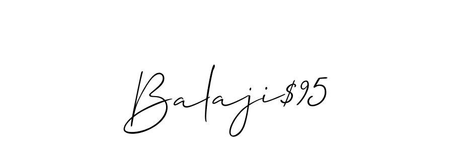 It looks lik you need a new signature style for name Balaji$95. Design unique handwritten (Allison_Script) signature with our free signature maker in just a few clicks. Balaji$95 signature style 2 images and pictures png