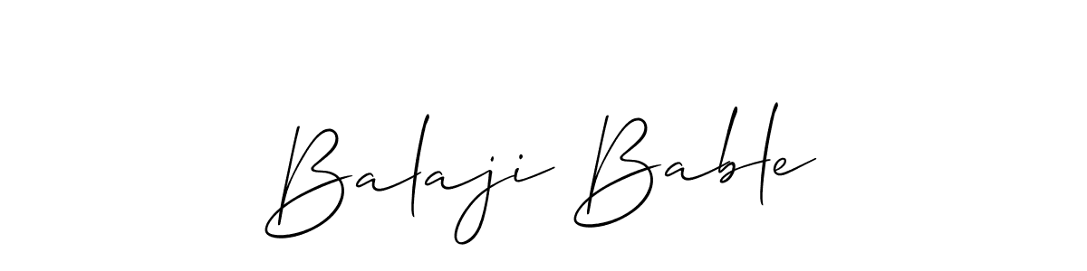 Design your own signature with our free online signature maker. With this signature software, you can create a handwritten (Allison_Script) signature for name Balaji Bable. Balaji Bable signature style 2 images and pictures png