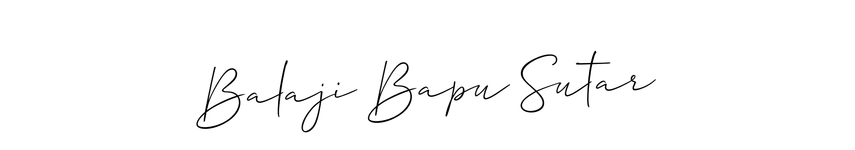 Also You can easily find your signature by using the search form. We will create Balaji Bapu Sutar name handwritten signature images for you free of cost using Allison_Script sign style. Balaji Bapu Sutar signature style 2 images and pictures png