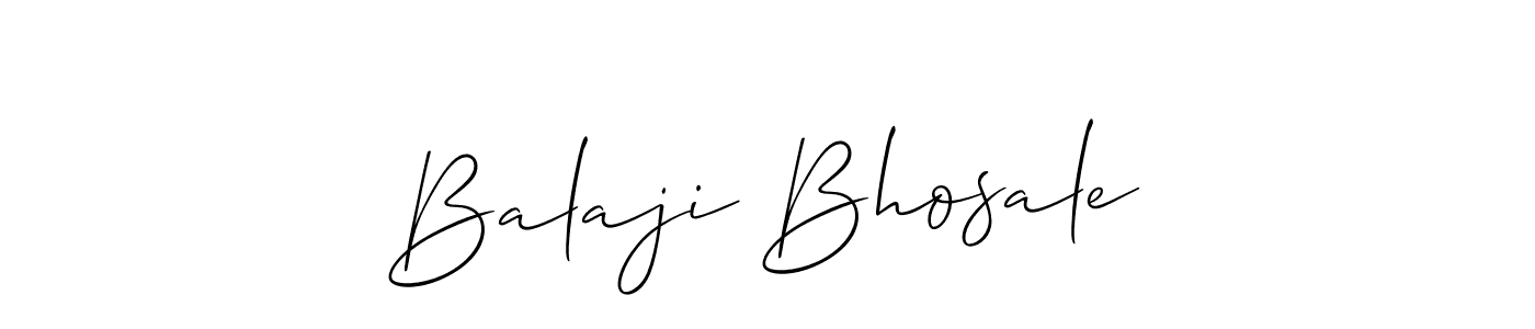 Design your own signature with our free online signature maker. With this signature software, you can create a handwritten (Allison_Script) signature for name Balaji Bhosale. Balaji Bhosale signature style 2 images and pictures png