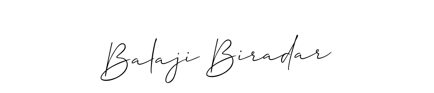 How to make Balaji Biradar signature? Allison_Script is a professional autograph style. Create handwritten signature for Balaji Biradar name. Balaji Biradar signature style 2 images and pictures png