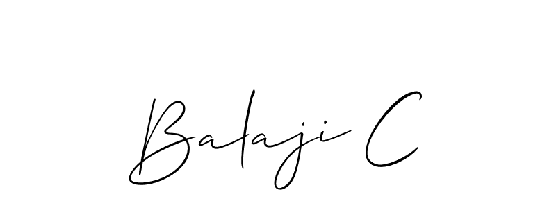 Create a beautiful signature design for name Balaji C. With this signature (Allison_Script) fonts, you can make a handwritten signature for free. Balaji C signature style 2 images and pictures png