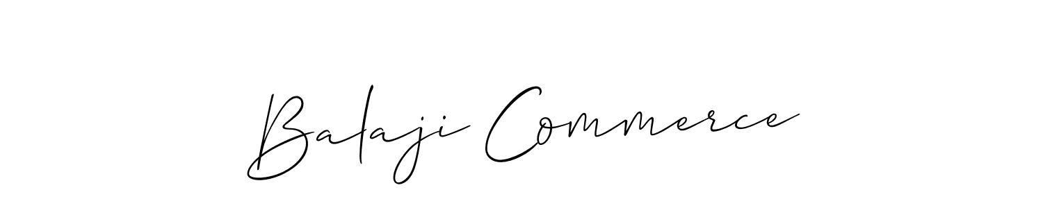 Similarly Allison_Script is the best handwritten signature design. Signature creator online .You can use it as an online autograph creator for name Balaji Commerce. Balaji Commerce signature style 2 images and pictures png