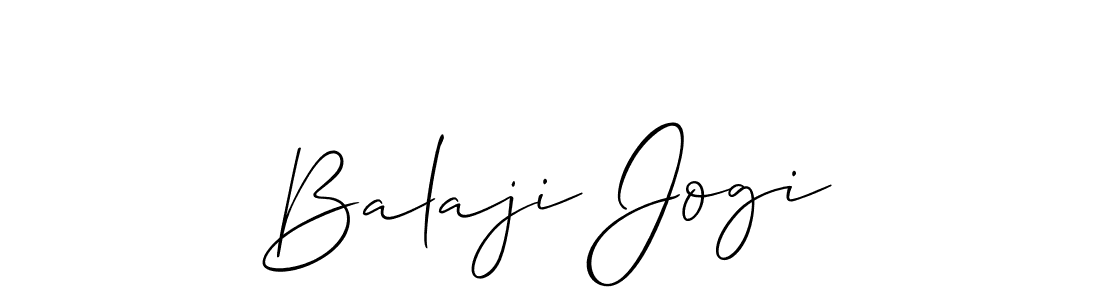 Allison_Script is a professional signature style that is perfect for those who want to add a touch of class to their signature. It is also a great choice for those who want to make their signature more unique. Get Balaji Jogi name to fancy signature for free. Balaji Jogi signature style 2 images and pictures png