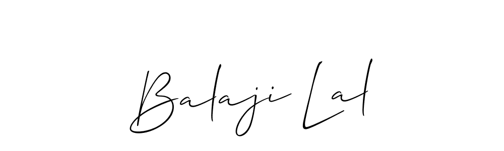 Use a signature maker to create a handwritten signature online. With this signature software, you can design (Allison_Script) your own signature for name Balaji Lal. Balaji Lal signature style 2 images and pictures png