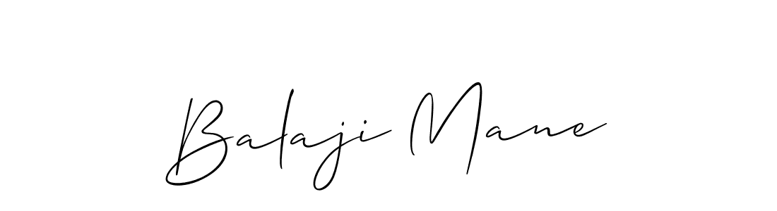 Use a signature maker to create a handwritten signature online. With this signature software, you can design (Allison_Script) your own signature for name Balaji Mane. Balaji Mane signature style 2 images and pictures png