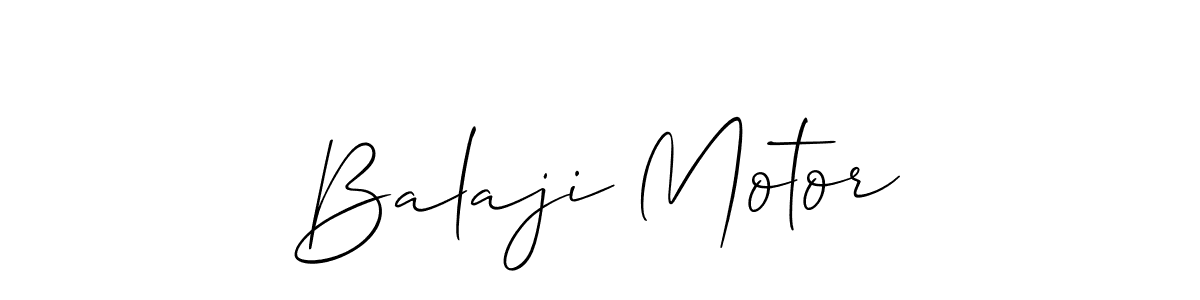 Design your own signature with our free online signature maker. With this signature software, you can create a handwritten (Allison_Script) signature for name Balaji Motor. Balaji Motor signature style 2 images and pictures png