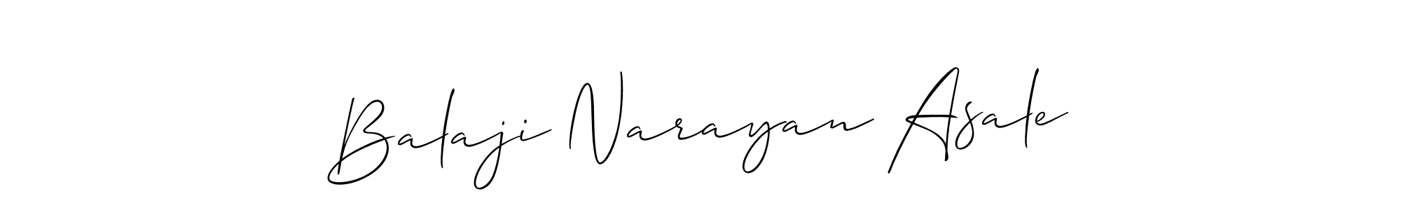 Use a signature maker to create a handwritten signature online. With this signature software, you can design (Allison_Script) your own signature for name Balaji Narayan Asale. Balaji Narayan Asale signature style 2 images and pictures png