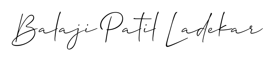 Give your name Balaji Patil Ladekar an exquisite flair with the Allison_Script script font. Ideal for contracts, resumes, and formal letterheads. Balaji Patil Ladekar signature style 2 images and pictures png