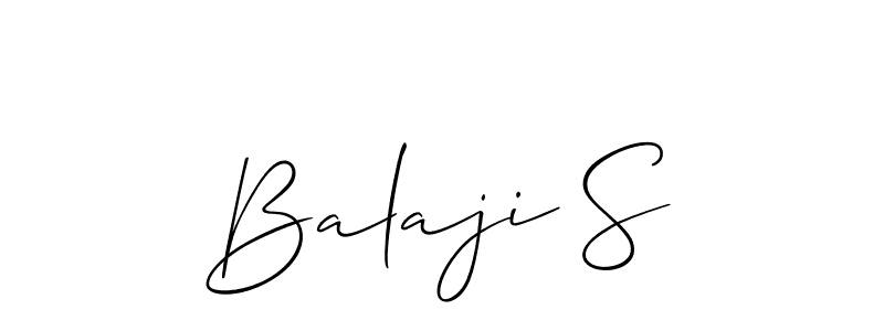 Make a beautiful signature design for name Balaji S. With this signature (Allison_Script) style, you can create a handwritten signature for free. Balaji S signature style 2 images and pictures png