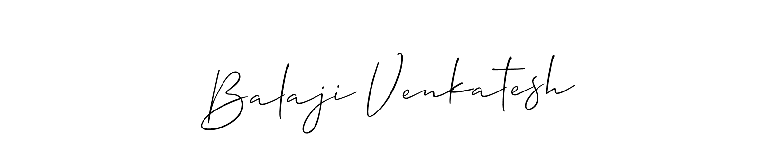 How to make Balaji Venkatesh signature? Allison_Script is a professional autograph style. Create handwritten signature for Balaji Venkatesh name. Balaji Venkatesh signature style 2 images and pictures png