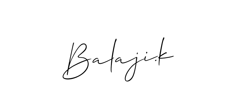 Best and Professional Signature Style for Balaji.k. Allison_Script Best Signature Style Collection. Balaji.k signature style 2 images and pictures png