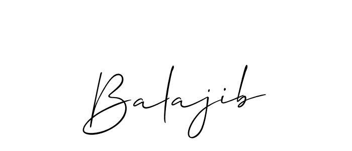 Balajib stylish signature style. Best Handwritten Sign (Allison_Script) for my name. Handwritten Signature Collection Ideas for my name Balajib. Balajib signature style 2 images and pictures png