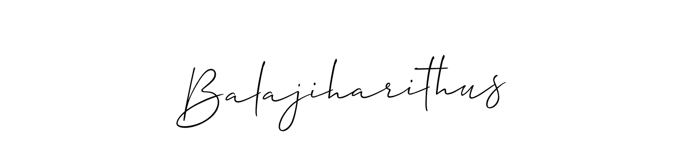 You should practise on your own different ways (Allison_Script) to write your name (Balajiharithus) in signature. don't let someone else do it for you. Balajiharithus signature style 2 images and pictures png