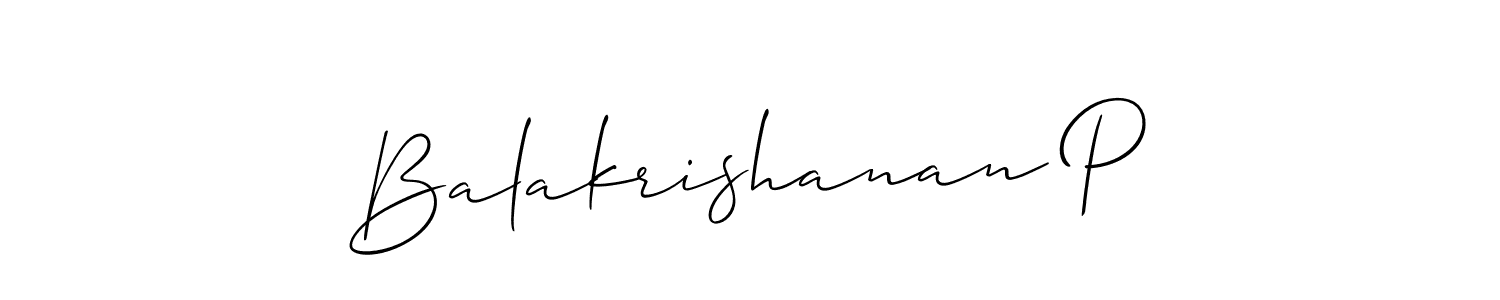 Best and Professional Signature Style for Balakrishanan P. Allison_Script Best Signature Style Collection. Balakrishanan P signature style 2 images and pictures png