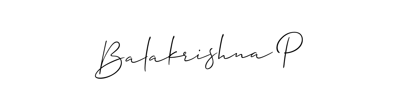 You can use this online signature creator to create a handwritten signature for the name Balakrishna P. This is the best online autograph maker. Balakrishna P signature style 2 images and pictures png