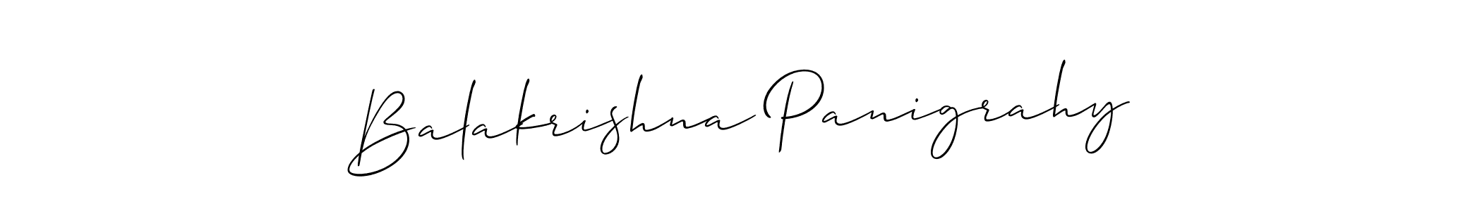 Use a signature maker to create a handwritten signature online. With this signature software, you can design (Allison_Script) your own signature for name Balakrishna Panigrahy. Balakrishna Panigrahy signature style 2 images and pictures png