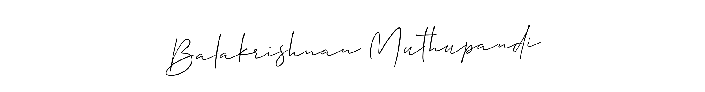 You should practise on your own different ways (Allison_Script) to write your name (Balakrishnan Muthupandi) in signature. don't let someone else do it for you. Balakrishnan Muthupandi signature style 2 images and pictures png