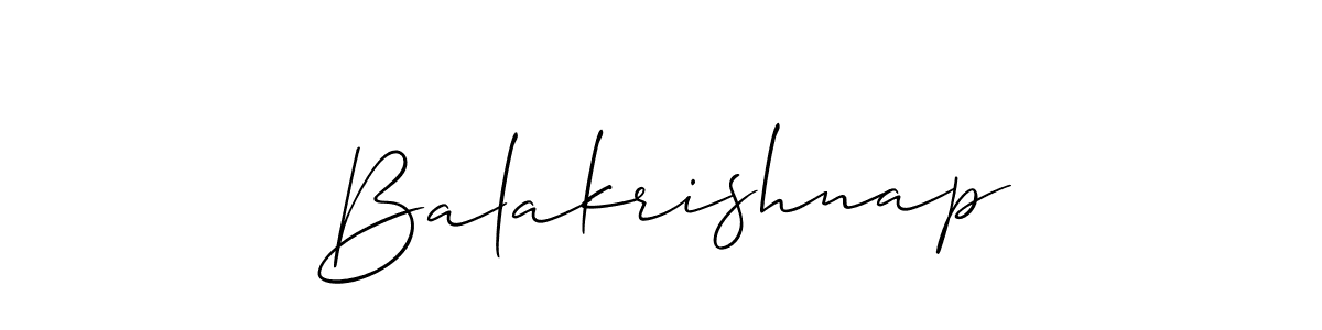 How to Draw Balakrishnap signature style? Allison_Script is a latest design signature styles for name Balakrishnap. Balakrishnap signature style 2 images and pictures png