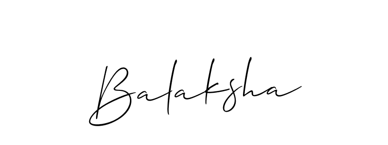 Make a beautiful signature design for name Balaksha. With this signature (Allison_Script) style, you can create a handwritten signature for free. Balaksha signature style 2 images and pictures png