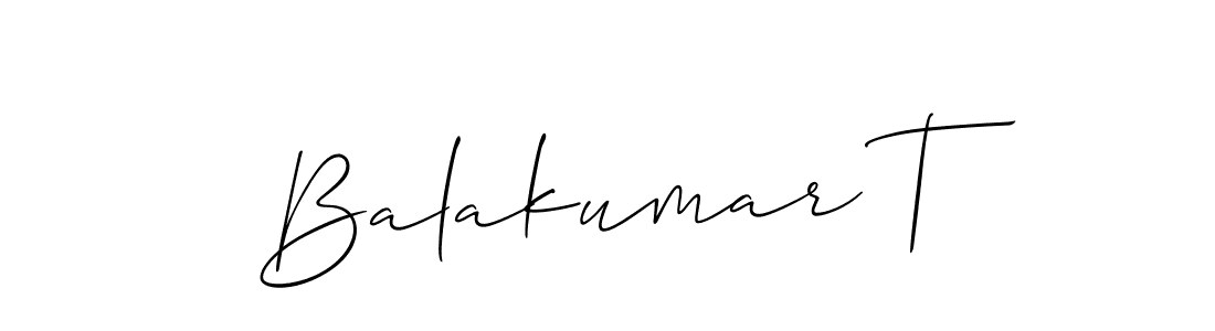 Similarly Allison_Script is the best handwritten signature design. Signature creator online .You can use it as an online autograph creator for name Balakumar T. Balakumar T signature style 2 images and pictures png