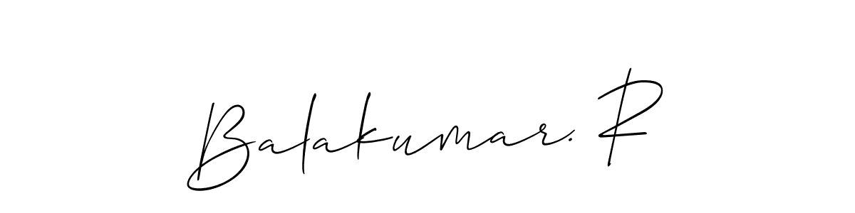 Balakumar. R stylish signature style. Best Handwritten Sign (Allison_Script) for my name. Handwritten Signature Collection Ideas for my name Balakumar. R. Balakumar. R signature style 2 images and pictures png