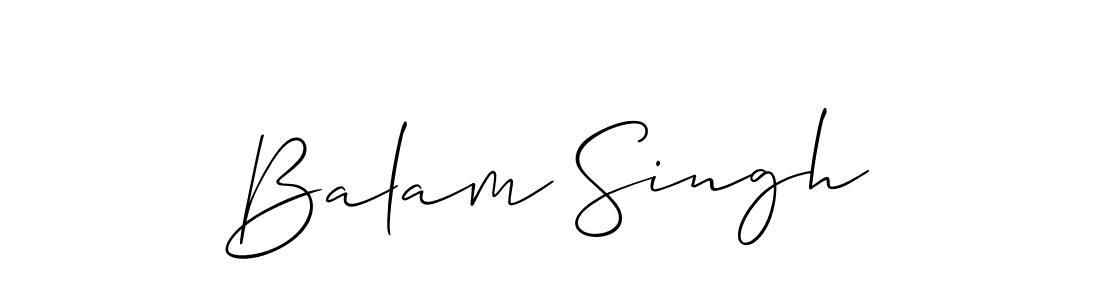 Make a beautiful signature design for name Balam Singh. With this signature (Allison_Script) style, you can create a handwritten signature for free. Balam Singh signature style 2 images and pictures png