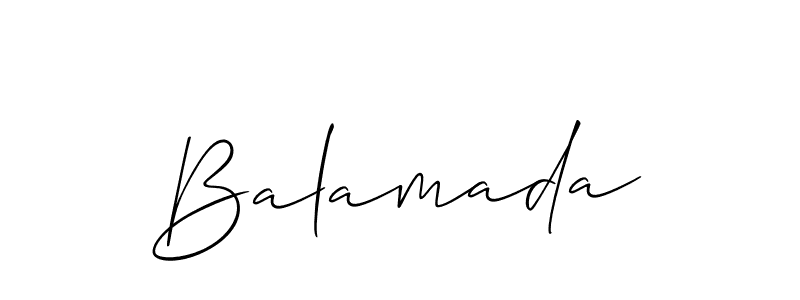 Balamada stylish signature style. Best Handwritten Sign (Allison_Script) for my name. Handwritten Signature Collection Ideas for my name Balamada. Balamada signature style 2 images and pictures png