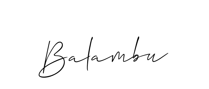 Create a beautiful signature design for name Balambu. With this signature (Allison_Script) fonts, you can make a handwritten signature for free. Balambu signature style 2 images and pictures png