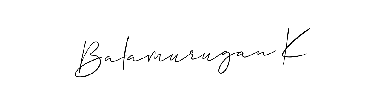 Similarly Allison_Script is the best handwritten signature design. Signature creator online .You can use it as an online autograph creator for name Balamurugan K. Balamurugan K signature style 2 images and pictures png