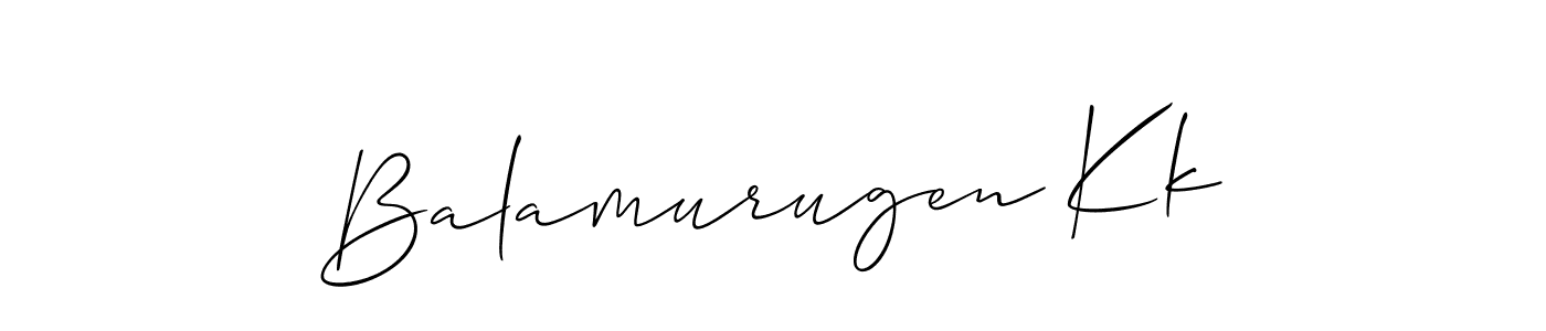 Allison_Script is a professional signature style that is perfect for those who want to add a touch of class to their signature. It is also a great choice for those who want to make their signature more unique. Get Balamurugen Kk name to fancy signature for free. Balamurugen Kk signature style 2 images and pictures png