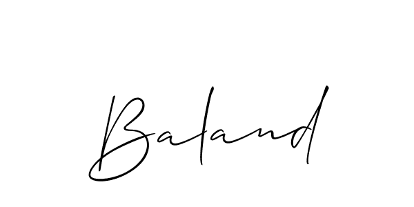 Best and Professional Signature Style for Baland. Allison_Script Best Signature Style Collection. Baland signature style 2 images and pictures png