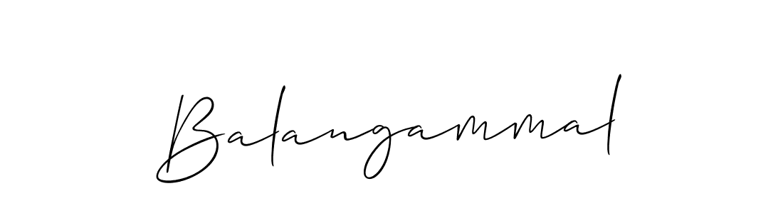 You should practise on your own different ways (Allison_Script) to write your name (Balangammal) in signature. don't let someone else do it for you. Balangammal signature style 2 images and pictures png