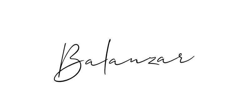 Create a beautiful signature design for name Balanzar. With this signature (Allison_Script) fonts, you can make a handwritten signature for free. Balanzar signature style 2 images and pictures png