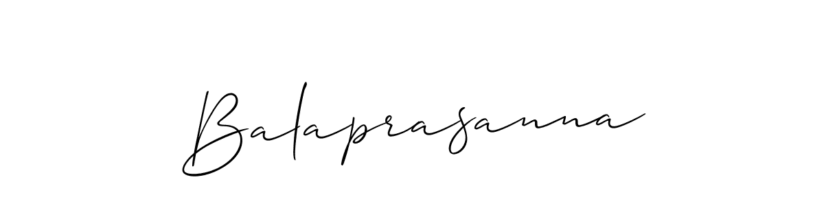 if you are searching for the best signature style for your name Balaprasanna. so please give up your signature search. here we have designed multiple signature styles  using Allison_Script. Balaprasanna signature style 2 images and pictures png