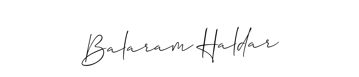 Allison_Script is a professional signature style that is perfect for those who want to add a touch of class to their signature. It is also a great choice for those who want to make their signature more unique. Get Balaram Haldar name to fancy signature for free. Balaram Haldar signature style 2 images and pictures png