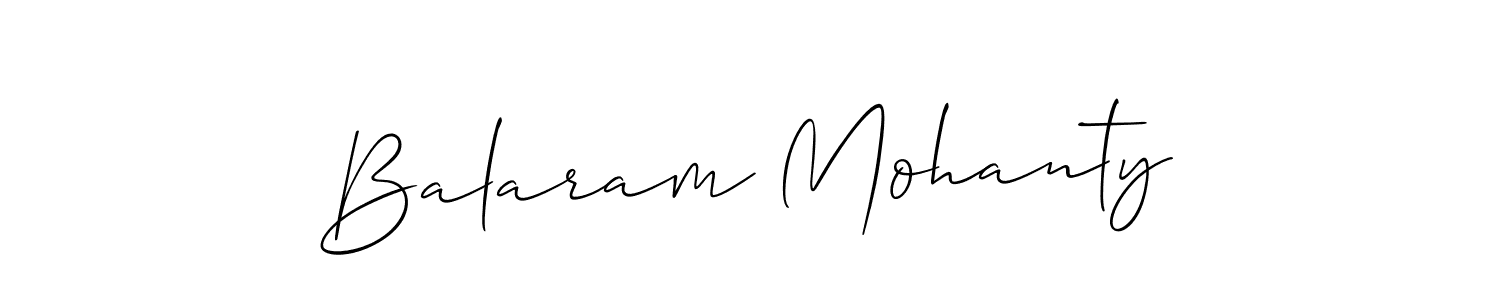 You should practise on your own different ways (Allison_Script) to write your name (Balaram Mohanty) in signature. don't let someone else do it for you. Balaram Mohanty signature style 2 images and pictures png