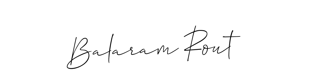 Use a signature maker to create a handwritten signature online. With this signature software, you can design (Allison_Script) your own signature for name Balaram Rout. Balaram Rout signature style 2 images and pictures png