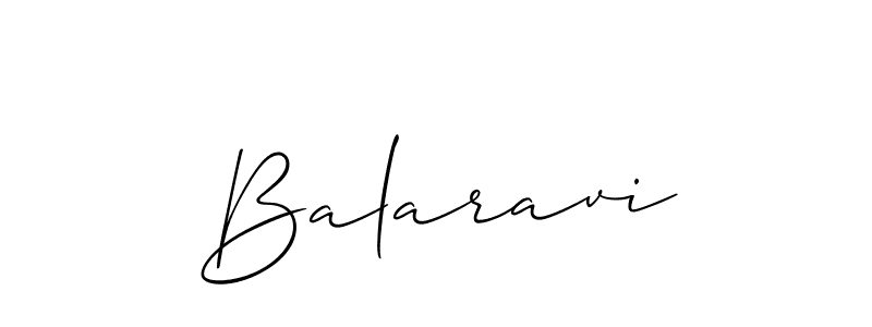 How to make Balaravi signature? Allison_Script is a professional autograph style. Create handwritten signature for Balaravi name. Balaravi signature style 2 images and pictures png