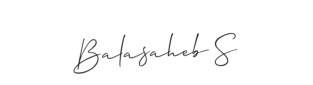 You should practise on your own different ways (Allison_Script) to write your name (Balasaheb S) in signature. don't let someone else do it for you. Balasaheb S signature style 2 images and pictures png